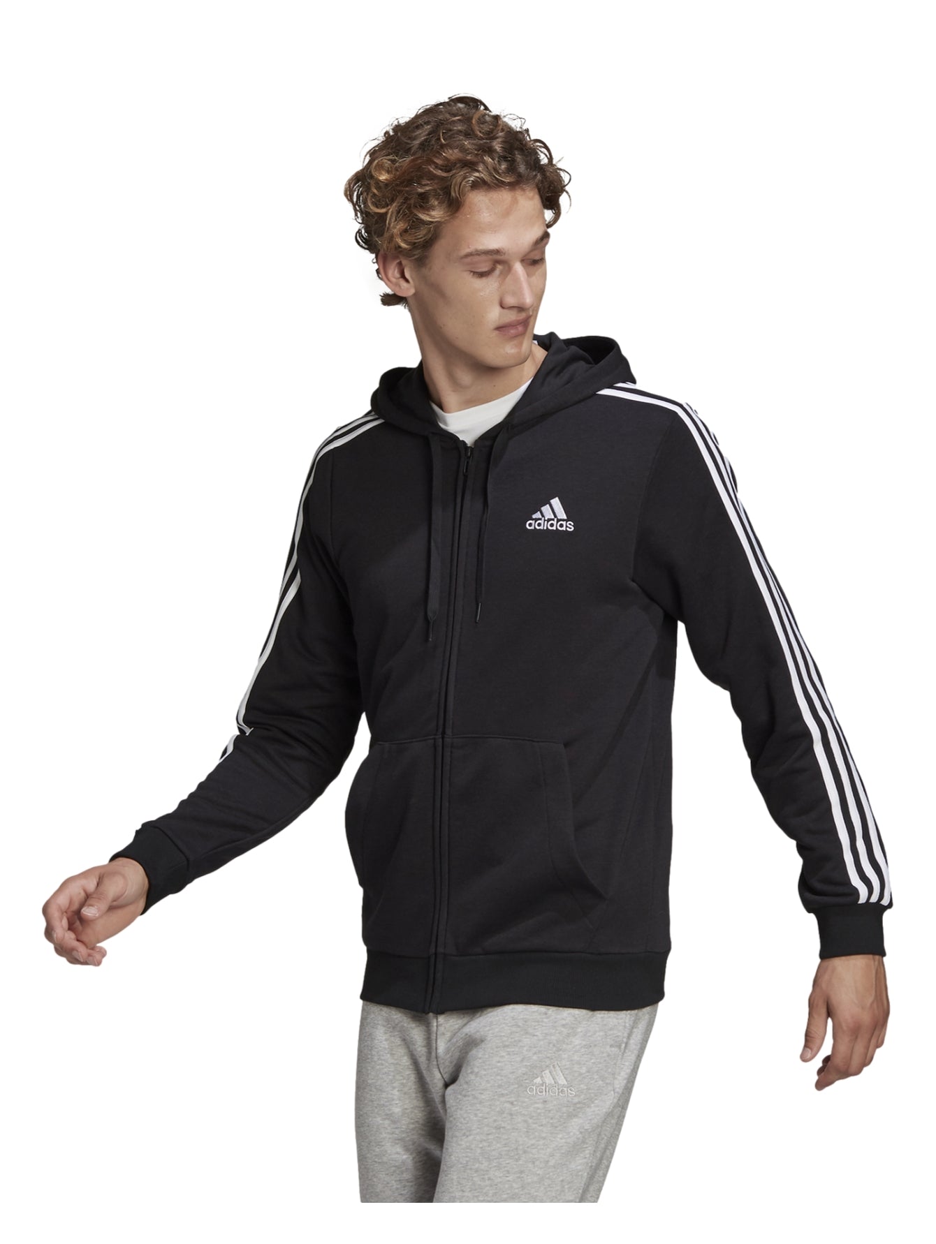 Sudadera Saco Adidas Negro Hombre Cmo Combinar Buzo Rayado Blanco