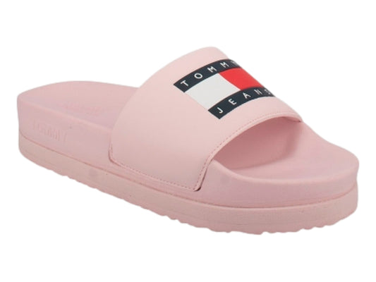 Sandalias Tommy Hilfiger Jeans Knit Pool Slide Para Mujer