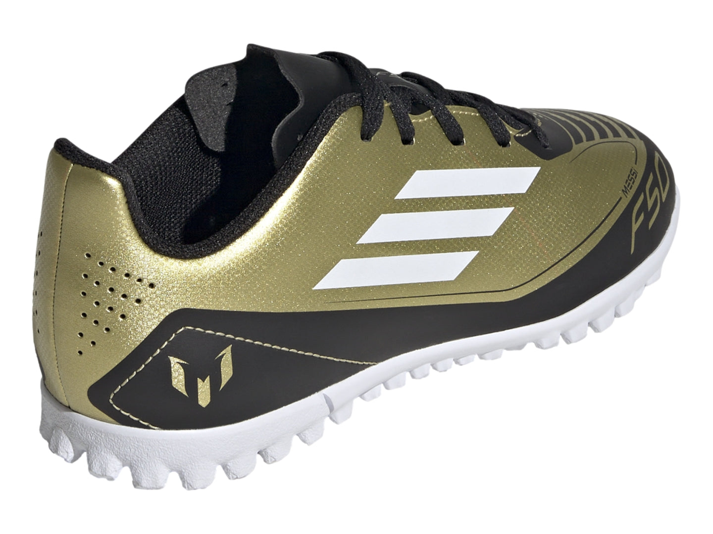 Tenis Adidas Taque F50 Club Messi Pasto Sint Tico Kids Oro Para Niño