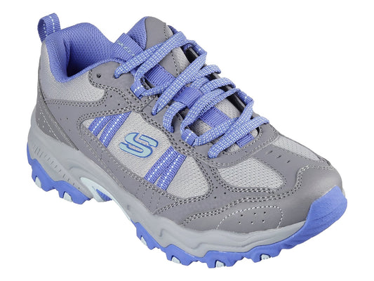 Tenis Skechers Stamina AT Gris y Morado para Mujer
