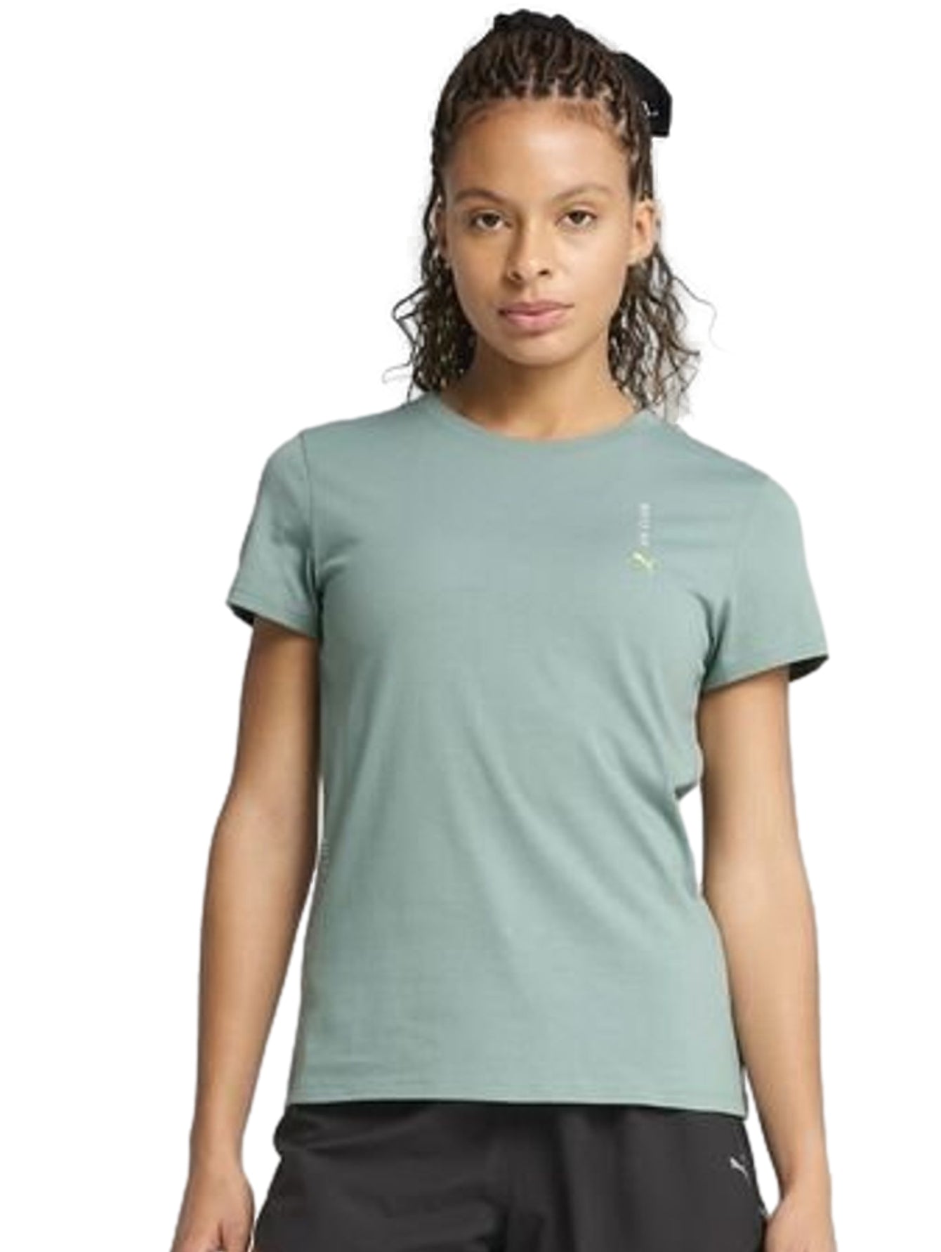 Tops Deportivos Puma Playera Graphics Run Club Tee W Verde 526565 Para Mujer