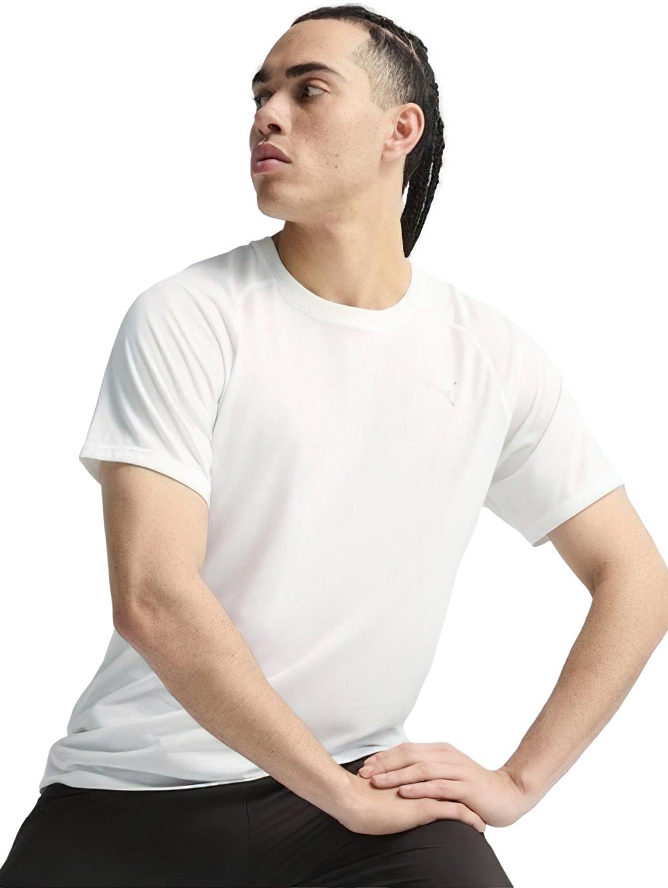 Tops Deportivos Puma Playera M Run Velocity Tee (Tri-Blend) Blanco 526603 Para Hombre