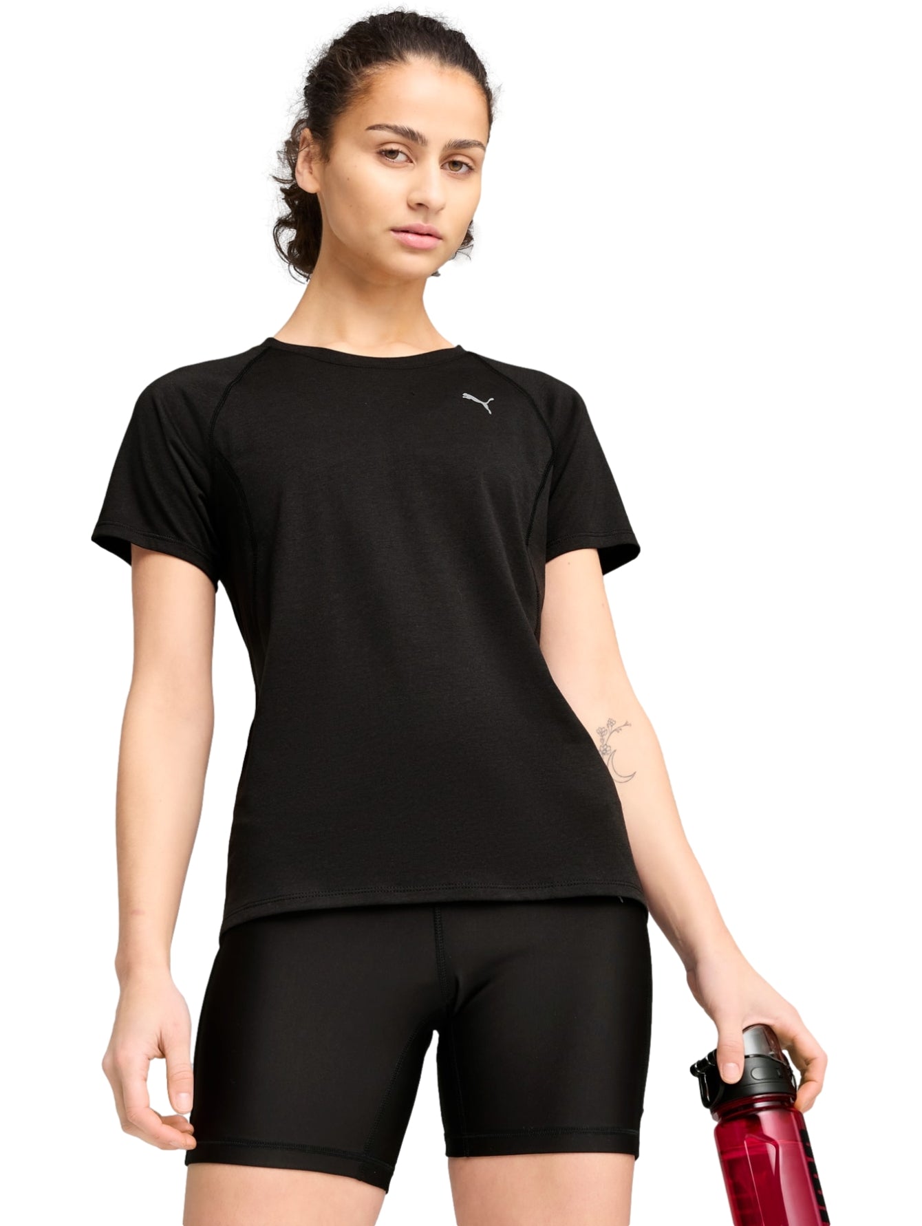 Tops Deportivos Puma Playera W Run Velocity Tee (Tri-Blend) Negro 526580 Para Mujer