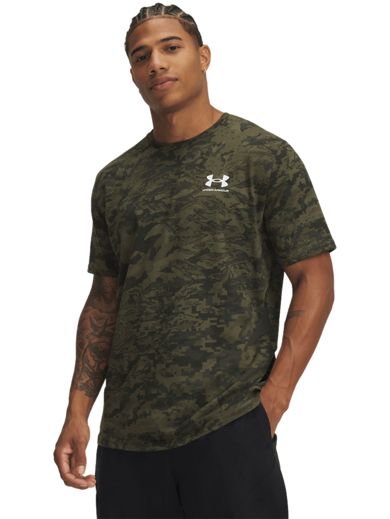 Tops Deportivos Under Armour Playera Ua Abc Camo Ss Verde 357727 Para Hombre