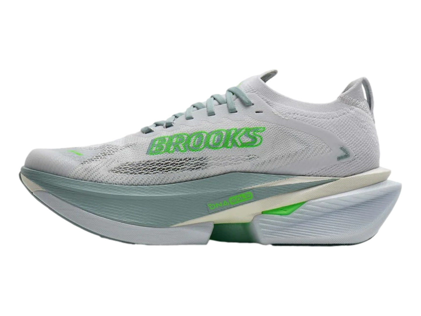 Tenis Brooks Hyperion Max 3 Blanco y Gris para Hombre