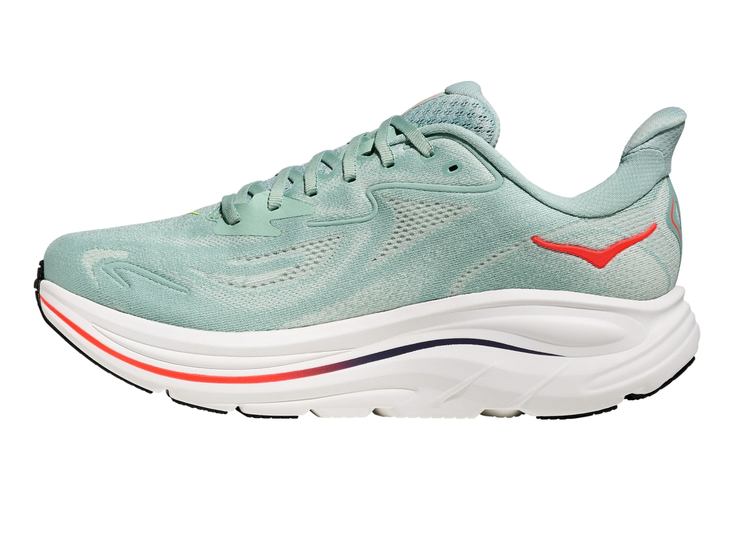 Tenis HOKA Clifton 10 Verde Salvia y Neón para Hombre