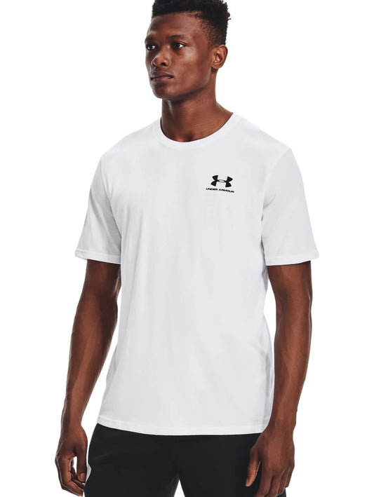 Tops Deportivos Under Armour Playera Sportstyle Left Chest Ss Blanco 326799 Para Hombre