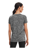 Playera Under Armour Tech Twist Mujer Negro y Plata