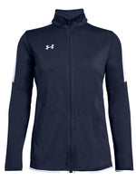 Chamarra Under Armour Rival Knit Mujer Azul Marino y Blanco