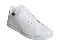 Tenis Adidas Advantage Base Blanco y Naranja para Mujer
