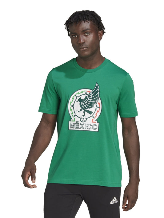 Camisetas De Manga Corta Adidas Playera Seleccion Nacional De México Estampada Hu0283 Para Hombre
