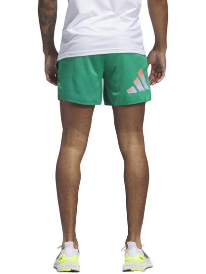 Short adidas Run Icons 3 Bar 5" Para Hombre