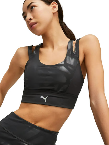 Tops Cortos Puma Nova Shine Mid Impact Eversculpt Bra 523086 Para Mujer