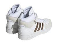 Tenis Adidas Postmove Mid Blanco y Dorado para Mujer