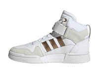 Tenis Adidas Postmove Mid Blanco y Dorado para Mujer