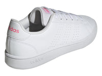 Tenis Adidas Advantage Base Blanco y Rosa para Mujer