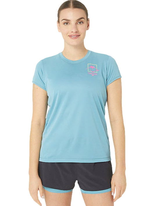 Tops Deportivos Asics Playera Fujitrail Logo Ss Top 12C395 Para Mujer