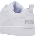 Tenis PUMA Rebound V6 Lo Blancos y Grises para Niño