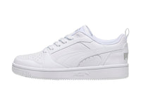 Tenis PUMA Rebound V6 Lo Blancos y Grises para Niño