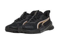 Tenis PUMA PWRFRAME TR 2 Logo Love Negro y Dorado para Mujer