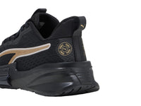 Tenis PUMA PWRFRAME TR 2 Logo Love Negro y Dorado para Mujer