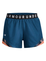 Shorts Under Armour Play Up 3.0 Azul y Durazno para Mujer