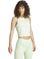 Tops Cortos Adidas Top Techfit Printed Crop Training Tank Top Verde Ir5644 Para Mujer