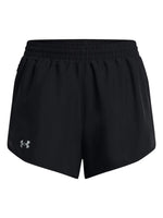 Shorts Under Armour Fly By 3 Negro para Mujer