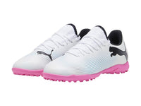 Tenis de Fútbol Puma Blanco y Rosa para Niño