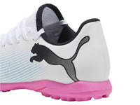 Tenis de Fútbol Puma Blanco y Rosa para Niño
