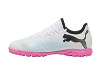 Tenis de Fútbol Puma Blanco y Rosa para Niño