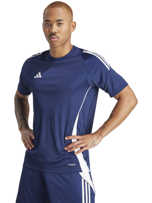 Camisetas De Manga Corta Adidas Playera Tiro 24 Jersey Marino Is1018 Para Hombre