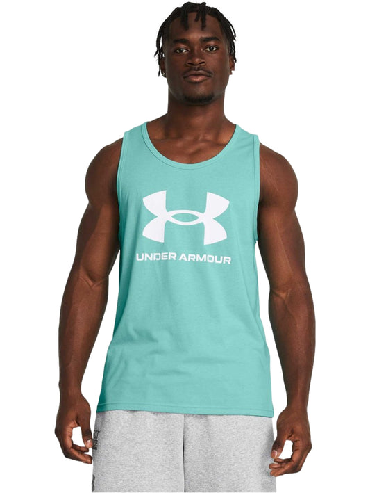 Tops Deportivos Camiseta Under Armour Playera Sportstyle Logo Tank 382883 Para Hombre