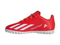 Tenis de Fútbol Adidas X Crazyfast Rojo y Blanco para Niño