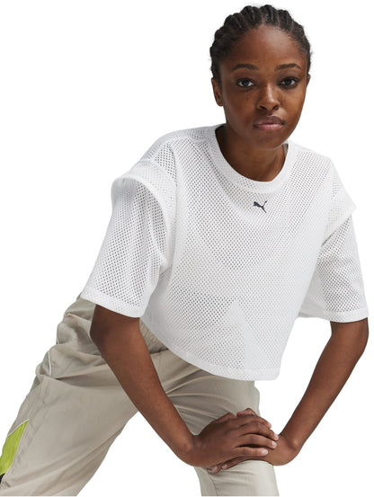 Tops Deportivos Camiseta Puma Playera Fit Move Mesh Crop 524814 Para Mujer