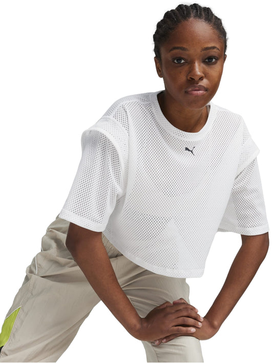 Tops Deportivos Camiseta Puma Playera Fit Move Mesh Crop 524814 Para Mujer