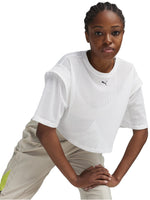 Tops Deportivos Camiseta Puma Playera Fit Move Mesh Crop 524814 Para Mujer