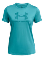 Playera Under Armour Tech Manga Corta Azul para Mujer