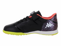 Tenis de Fútbol Kappa Negro y Verde Neón para Niño