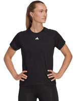 Tops Deportivos Adidas Playera Aeroready Train Essentials Minimal Branding Negro Hr7795 Para Mujer