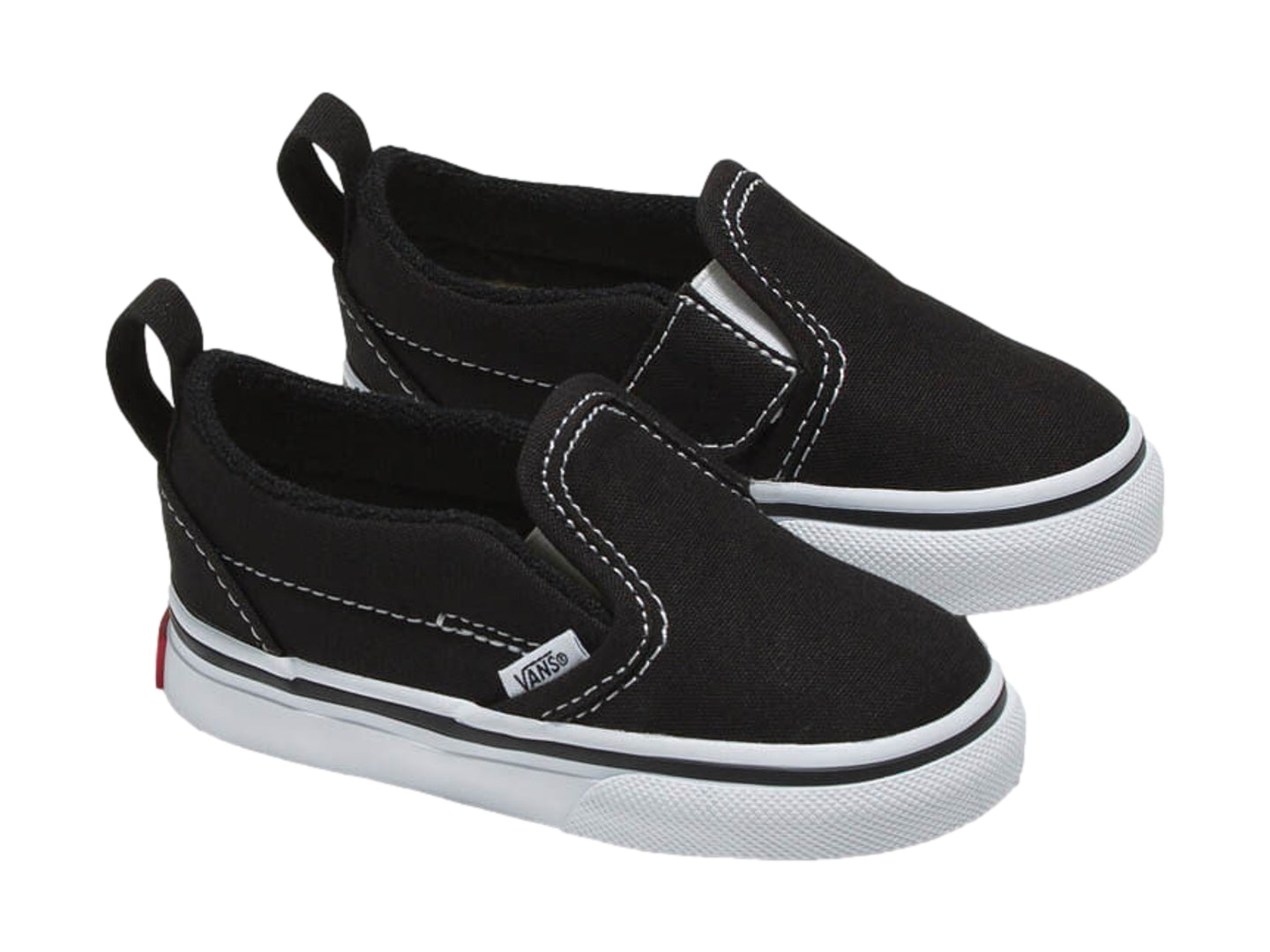 Tenis Vans Slip-On Negros y Blancos para Niño