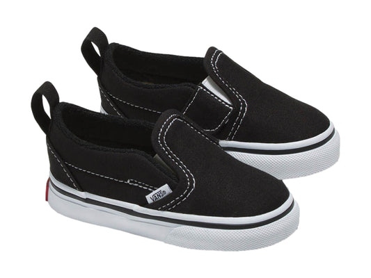 Tenis Vans Slip-On Negros y Blancos para Niño