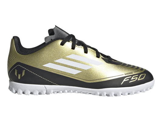 Tenis Adidas  Taque F50 Club Messi Pasto Sint Tico Kids Oro Para Para Niño