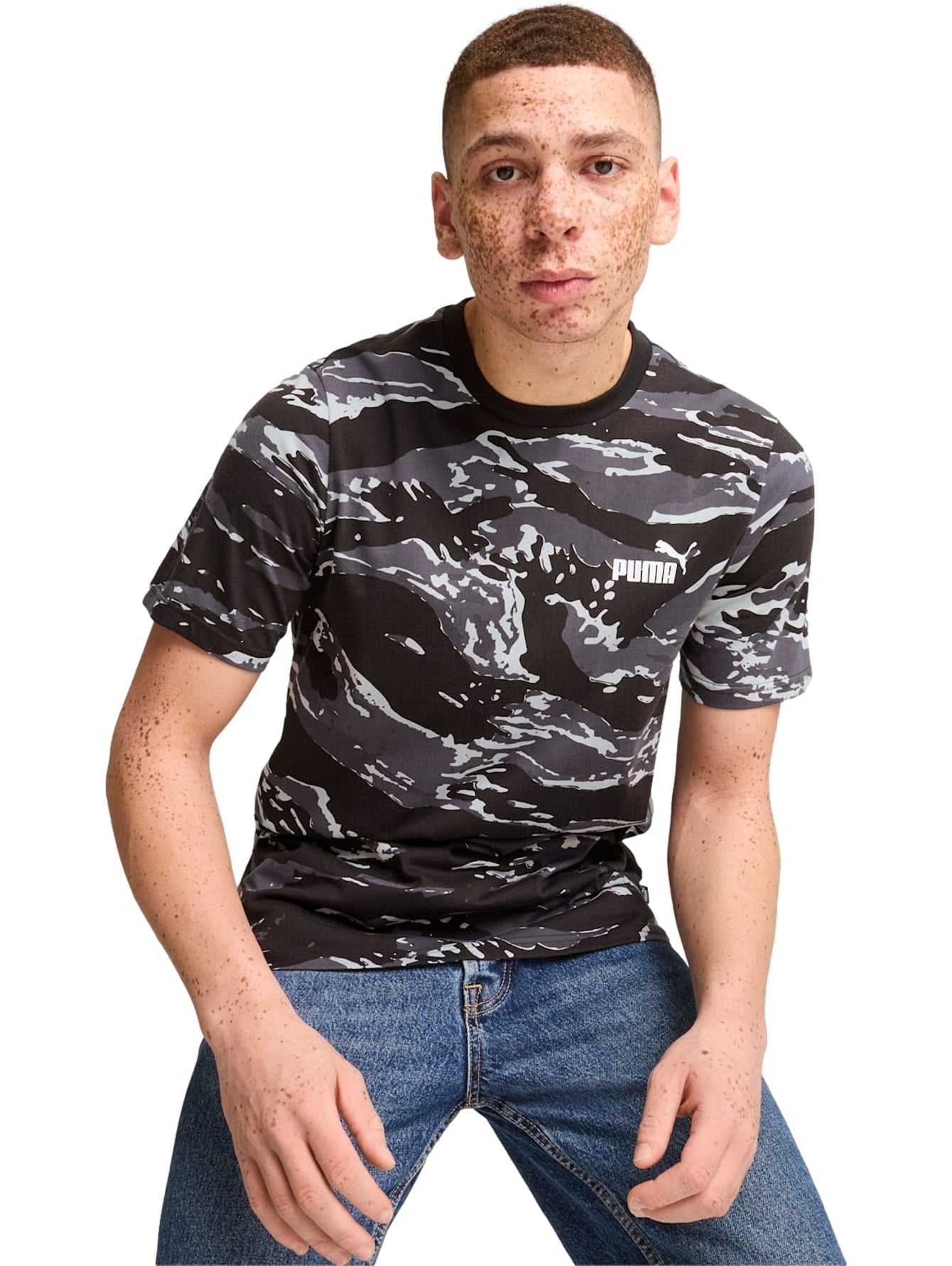Tops Deportivos Camiseta Puma Playera Ess Camo Aop Tee 683235 Para Hombre