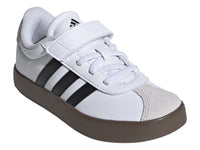 Tenis Adidas VL Court 3.0 Blanco y Negro para Niño
