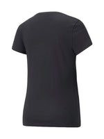 Playera PUMA Ess+ Metallic Logo Negro y Plata para Mujer