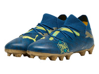 Tenis de Fútbol PUMA Future 7 Azul y Dorado para Niño