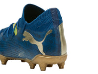 Tenis de Fútbol PUMA Future 7 Azul y Dorado para Niño