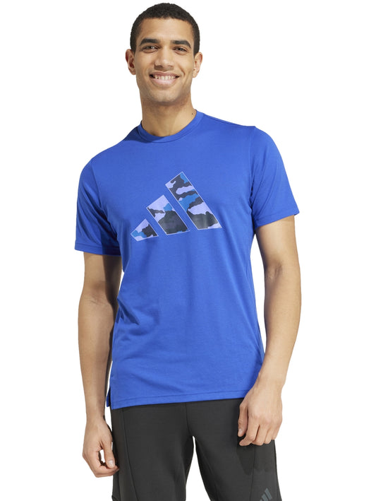 Tops Deportivos Adidas Playera Essentials Camo Graphic Logo Azul Iw8488 Para Hombre