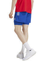 Short Deportivo Adidas OTR 2 en 1 Azul para Hombre